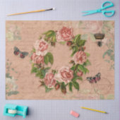 Bloemenkrans Roos Ephemera Bee Decoupage Tissuepapier (Craft)