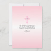 Bloemenkrans Roze DAPTISME MEISJE | FOTO Kaart (Achterkant)