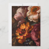 Bloemenkrans Schilderkunst Olijftak Bruiloft Save The Date (Achterkant)
