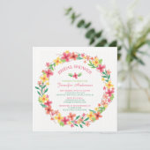 Bloemenkrans Spring Vrijgezellenfeest Kaart (Staand voorkant)