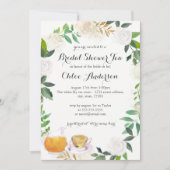 Bloemenkrans Teacup Bruids Douche Uitnodiging (Voorkant)