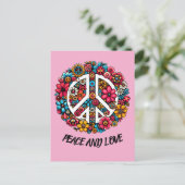 Bloemenkrans Teken Symbool Kleur Illustratie Kunst Briefkaart (Staand voorkant)