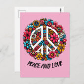 Bloemenkrans Teken Symbool Kleur Illustratie Kunst Briefkaart (Voorkant / Achterkant)