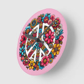 Bloemenkrans Teken Symbool Kleur Illustratie Kunst Ronde Klok (Hoek)