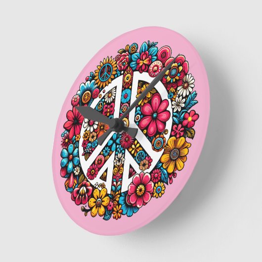 Bloemenkrans Teken Symbool Kleur Illustratie Kunst Ronde Klok (Hoek)