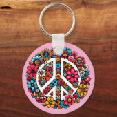 Bloemenkrans Teken Symbool Kleur Illustratie Kunst Sleutelhanger (Achterkant)