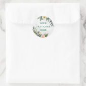 bloemenkrans tekst illustratie waterverf sticker (Tas)