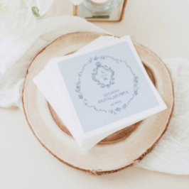  bloemenkrans Toile Something Blue Crest Servet