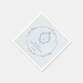 bloemenkrans Toile Something Blue Crest Servet (Hoek)