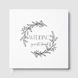 Bloemenkrans Trouwgastenboek – Elegante Miniatuur Gastenboek