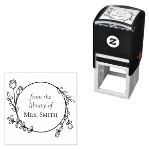 Bloemenkrans uit de bibliotheek van  zelfinktende stempel