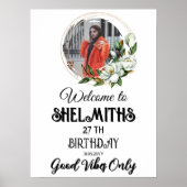 Bloemenkrans verjaardag poster (Voorkant)