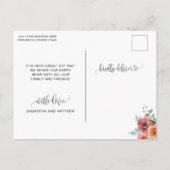 Bloemenkrans, verloofd, Verloving Aankondigingskaart (Achterkant)