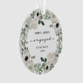 bloemenkrans | Verloving Keepsake Ornament (voorkant)