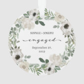 bloemenkrans | Verloving Keepsake Ornament (achterkant)