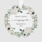 bloemenkrans | Verloving Keepsake Ornament (voorkant)