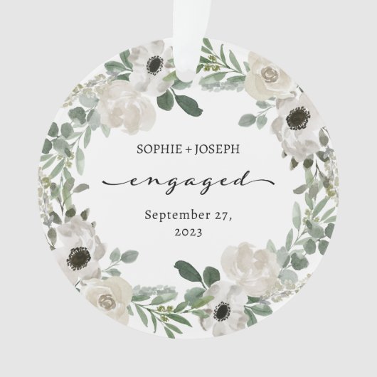  bloemenkrans | Verloving Keepsake Ornament (voorkant)