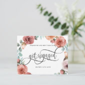 Bloemenkrans, Verloving, Verloofd Aankondigingskaart (Staand voorkant)