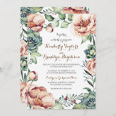  Bloemenkrans Waterverven Fall Wedding Kaart (Voorkant / Achterkant)