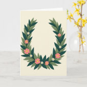 Bloemenkrans Wenskaart Kaart (Gele Bloem)