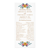 Bloemenkrans Wit Trouwprogramma Reclamekaart (Voorkant)