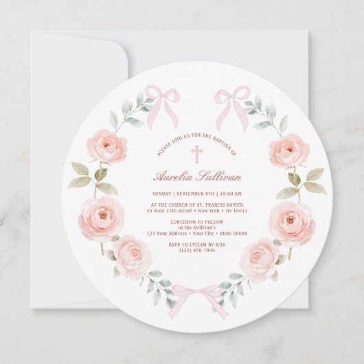 Bloemenkransdoop Kaart (Voorkant)