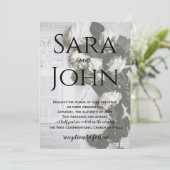 Bloemenkrant Rustic Wedding Invitation Kaart (Staand voorkant)