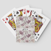  bloemenkrantenpatroon pokerkaarten (Achterkant)