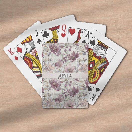  bloemenkrantenpatroon pokerkaarten