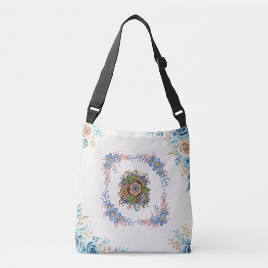 Bloemenkranz Zachte Rust Crossbody Tas (Voorkant)