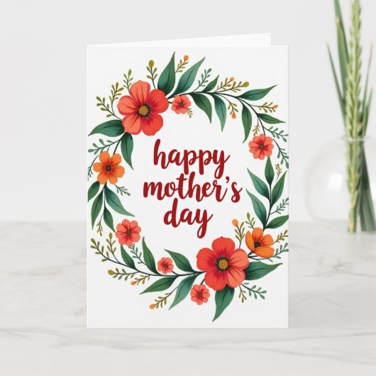 Bloemenkring Dankkaart Kaart (Voorkant)