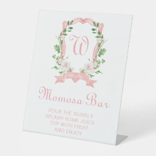 Bloemenkroon Douche Momosa Bar Reclamebord Met Voetstuk