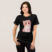 Bloemenkroon Kitty Charme Tri-Blend Shirt (Voorkant volledig)