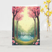 Bloemenkroon Lente Scene Kaart (Gele Bloem)