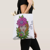 Bloemenkroon Meisje Boho Tassen Tas (Dichtbij)