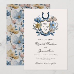 Bloemenkroon Paardenschoen Monogram Save The Date