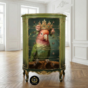 Bloemenkroon Papegaai Meubelen Decoupage Tissuepapier