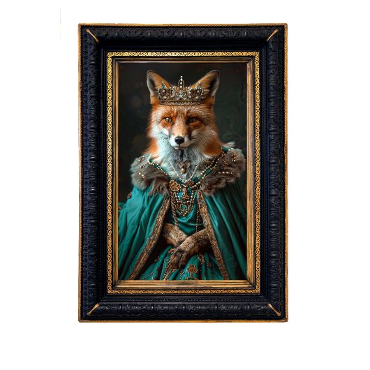 bloemenkroon Queen Fox Decoupage Tissuepapier