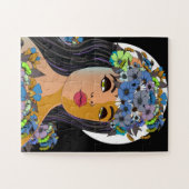 Bloemenkroon voor Vrouw Legpuzzel (Horizontaal)