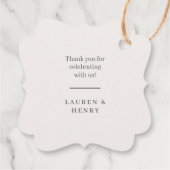 Bloemenkroon Watercolor Monogram Bruiloft Bedankjes Labels (Achterkant)