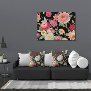 Bloemenkruid Mary Delany-Geïnspireerd roze patroo Poster