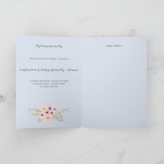 Bloemenkruis BAUTIZO Doop Baptism Programma (Binnen)