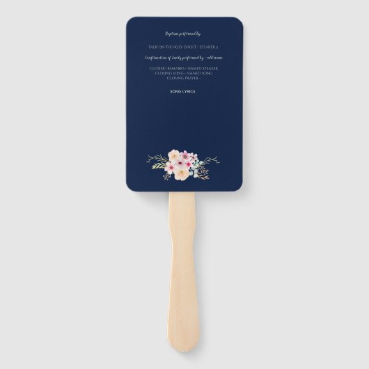 Bloemenkruis BAUTIZO Doop Doopprogramma Handwaaier (Achterkant)