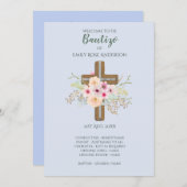 Bloemenkruis BAUTIZO Doop Doopprogramma Programmakaart (Voorkant / Achterkant)