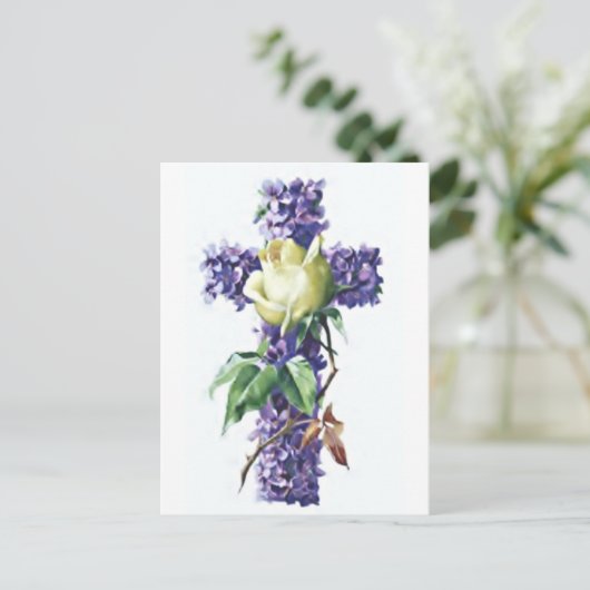  bloemenkruis briefkaart (Staand voorkant)