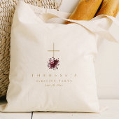 Bloemenkruis Christelijke Moeder en Baby Zegen Tote Bag