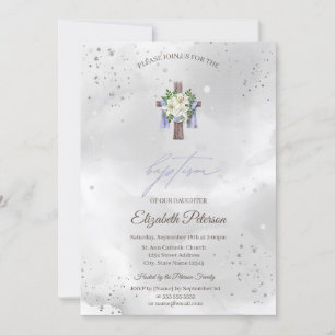 Bloemenkruis doop kaart