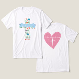 Bloemenkruis Johannes 3:16 Unisex Tri-Blend Shirt