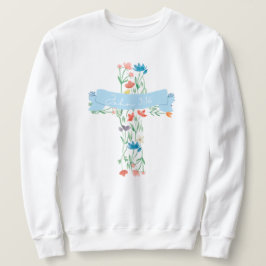 Bloemenkruis Johannes 3:16 Unisex Trui