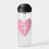 Bloemenkruis Johannes 3:16 Waterfles (Achterkant)